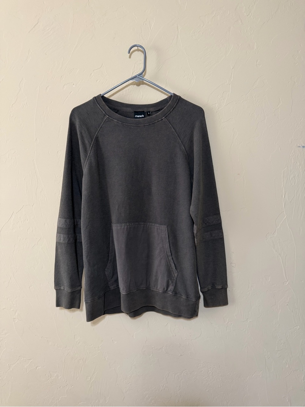 Mono B charcoal gray crewneck pullover